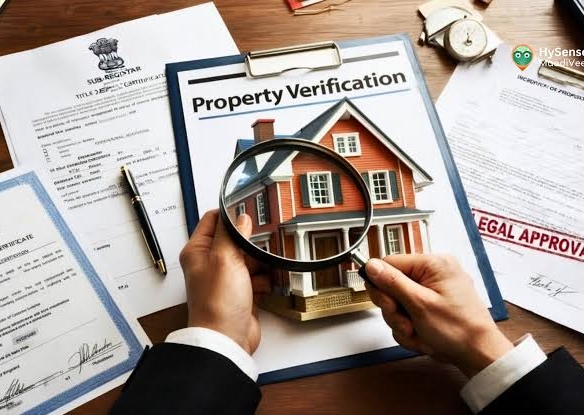 Buyer verifying land documents and survey plan before purchasing land in Nigeria