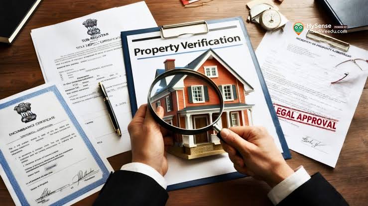 Buyer verifying land documents and survey plan before purchasing land in Nigeria